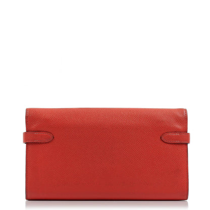 Hermès Kelly Longue Geldbörse aus Rose Jaipur Epsom Leder