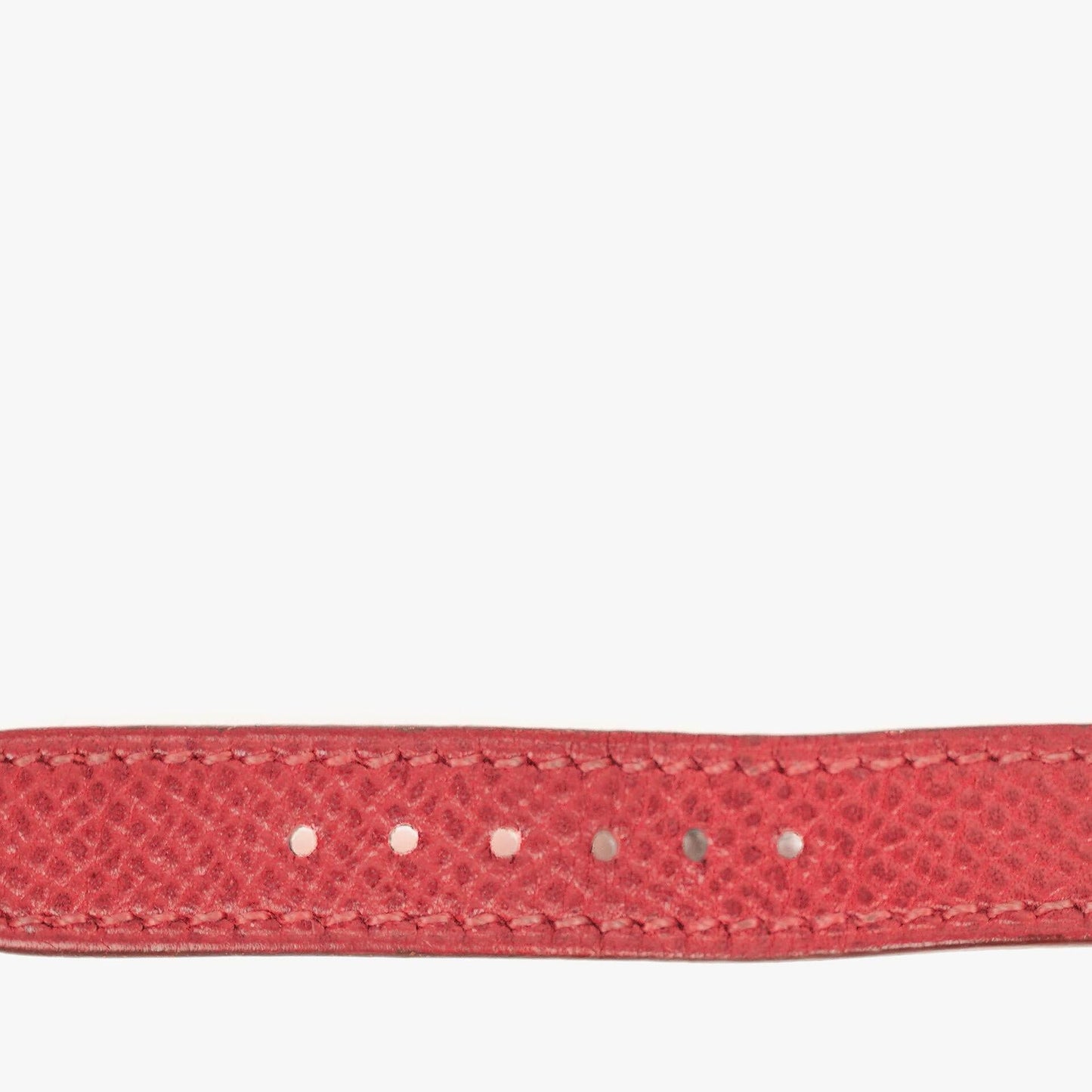 Hermès Kelly Uhr aus Rouge Courchevel Leder, vergoldet