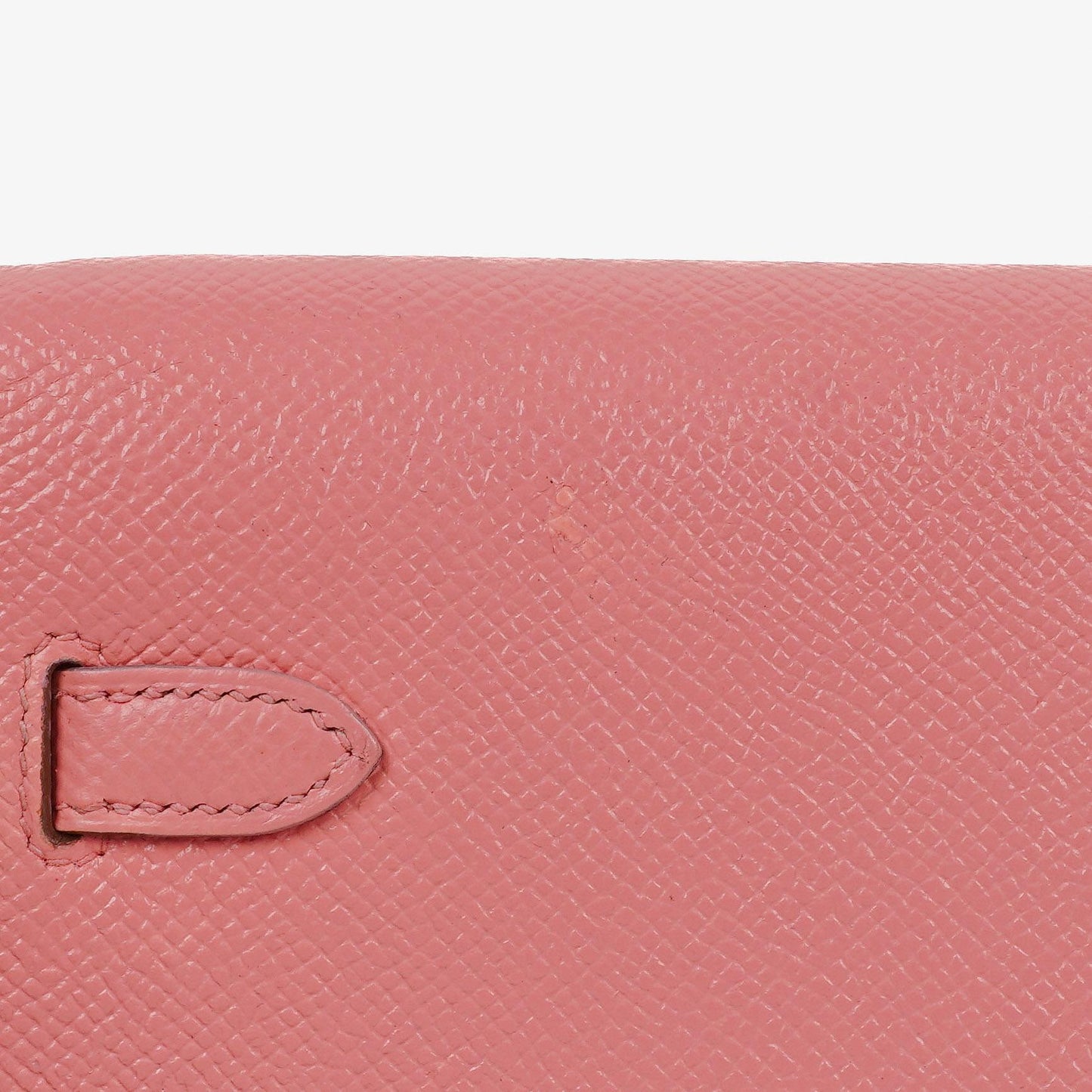 Hermès Kelly To Go Geldbörse aus Epsom in Rose Confetti mit Palladium-Beschlägen