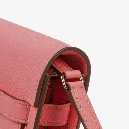 Hermès Kelly To Go Geldbörse aus Epsom in Rose Confetti mit Palladium-Beschlägen