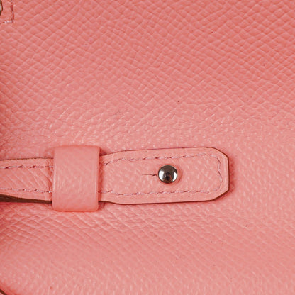 Hermès Kelly To Go Geldbörse aus Epsom in Rose Confetti mit Palladium-Beschlägen