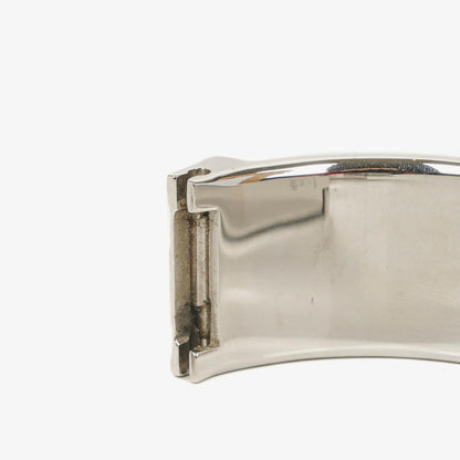 Hermès Loquet Armreif-Quarzuhr in Rot und Silber L01.110