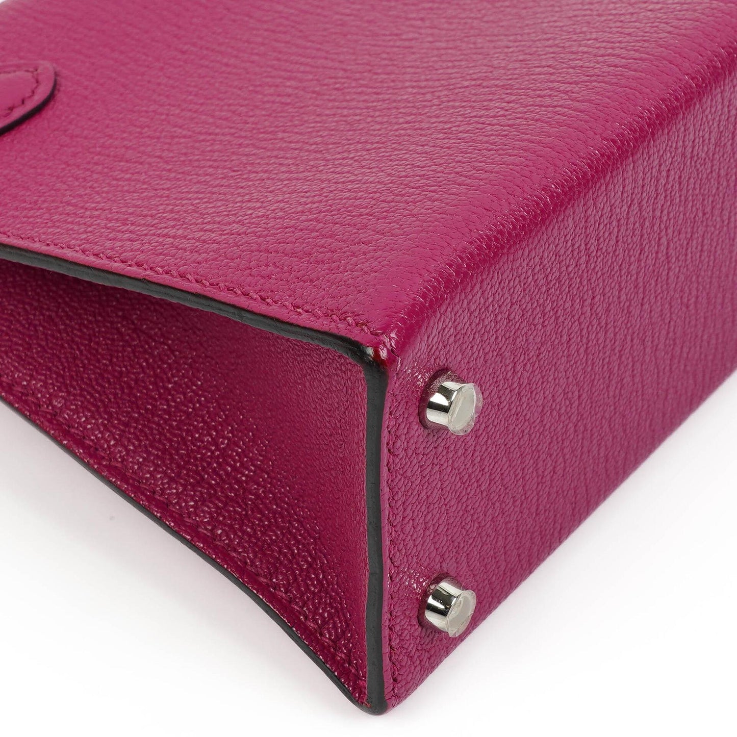 Hermes Mini Kelly Sellier, Chevre Mysore Rose Pourpre Lila, Palladium Hardware