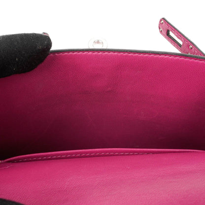 Hermes Mini Kelly Sellier, Chevre Mysore Rose Pourpre Lila, Palladium Hardware