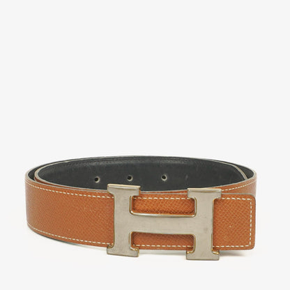 Hermès H Wendegürtel 65 in Navy und Gold Box, 30 mm