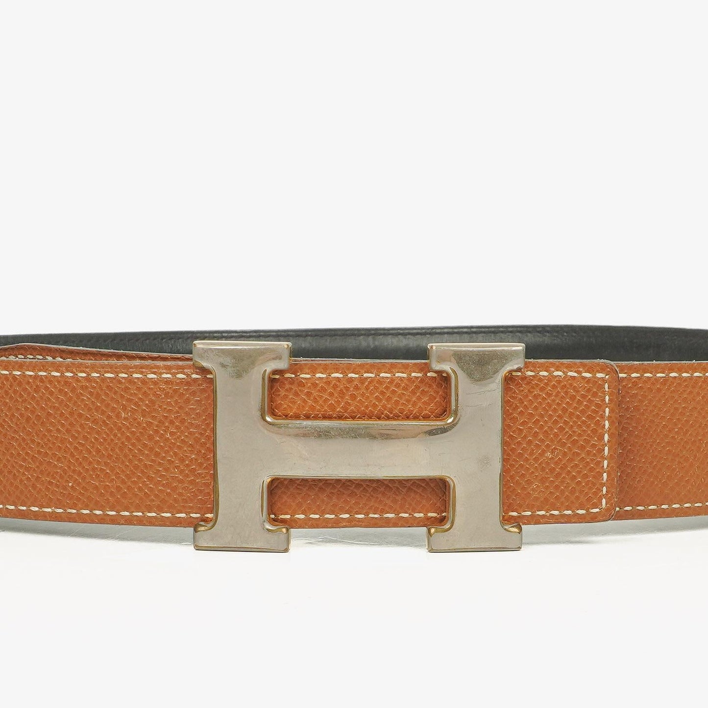 Hermès H Wendegürtel 65 in Navy und Gold Box, 30 mm