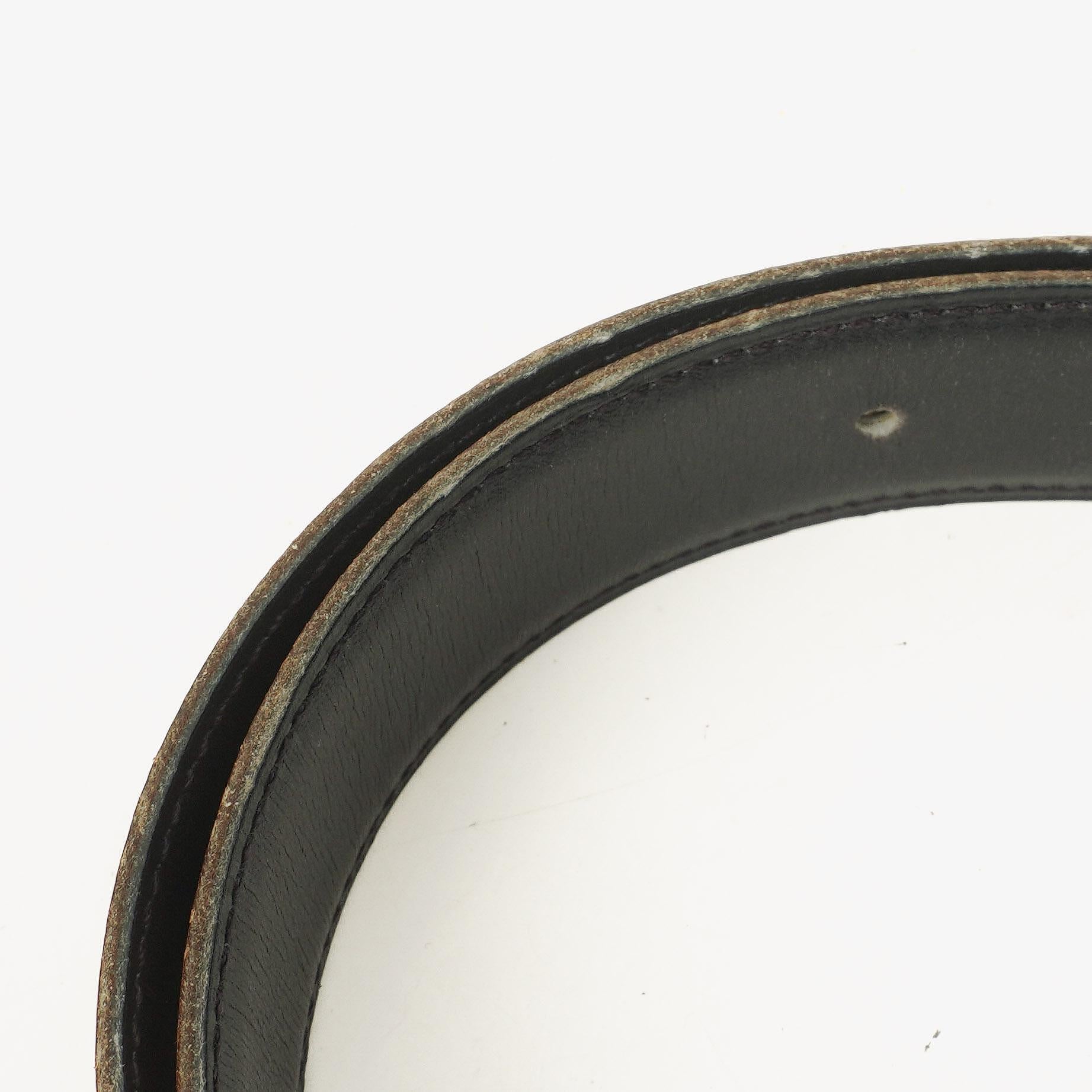 Hermès H Wendegürtel 65 in Navy und Gold Box, 30 mm