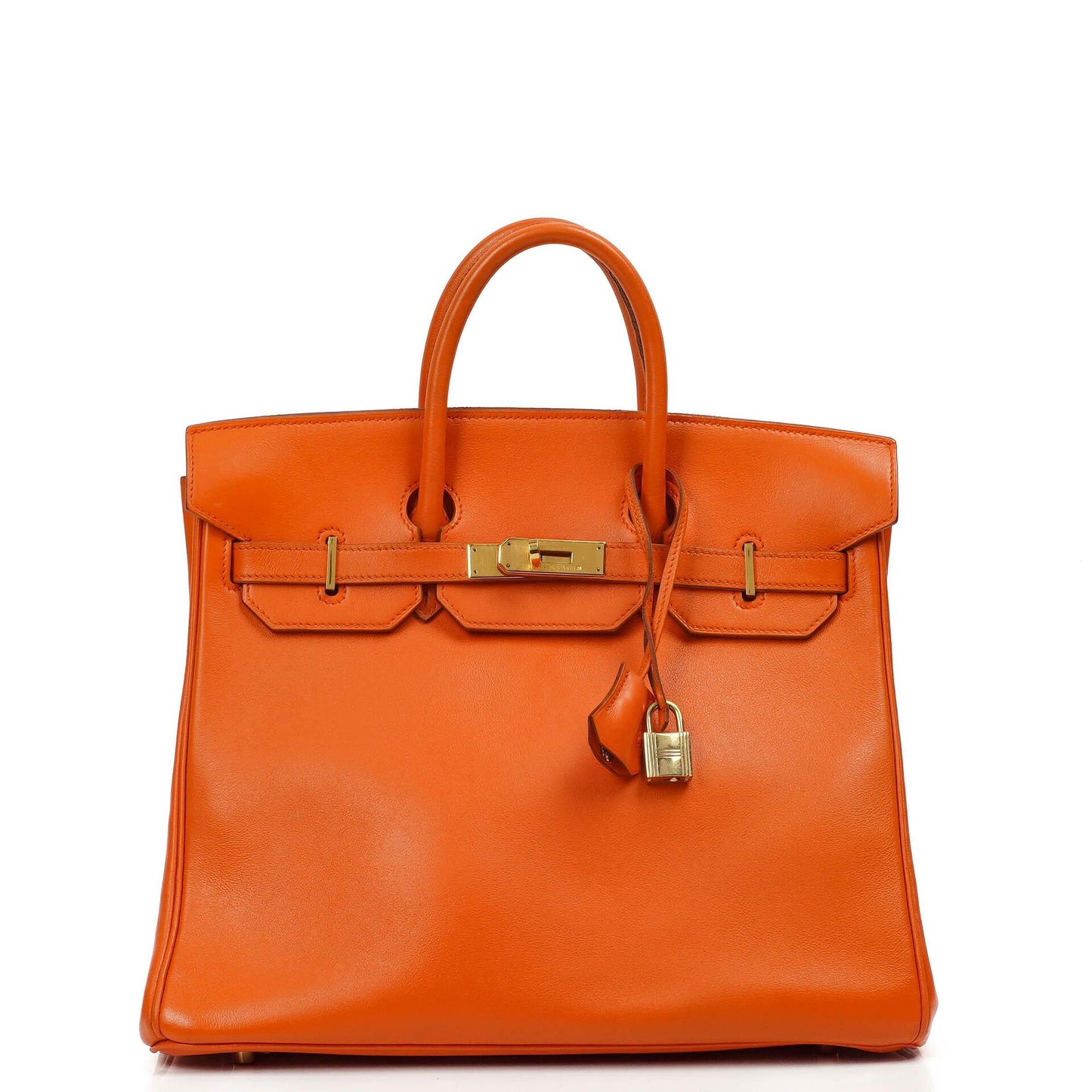 Hermes HAC Birkin 32 Swift Leder Orange mit Gold Hardware