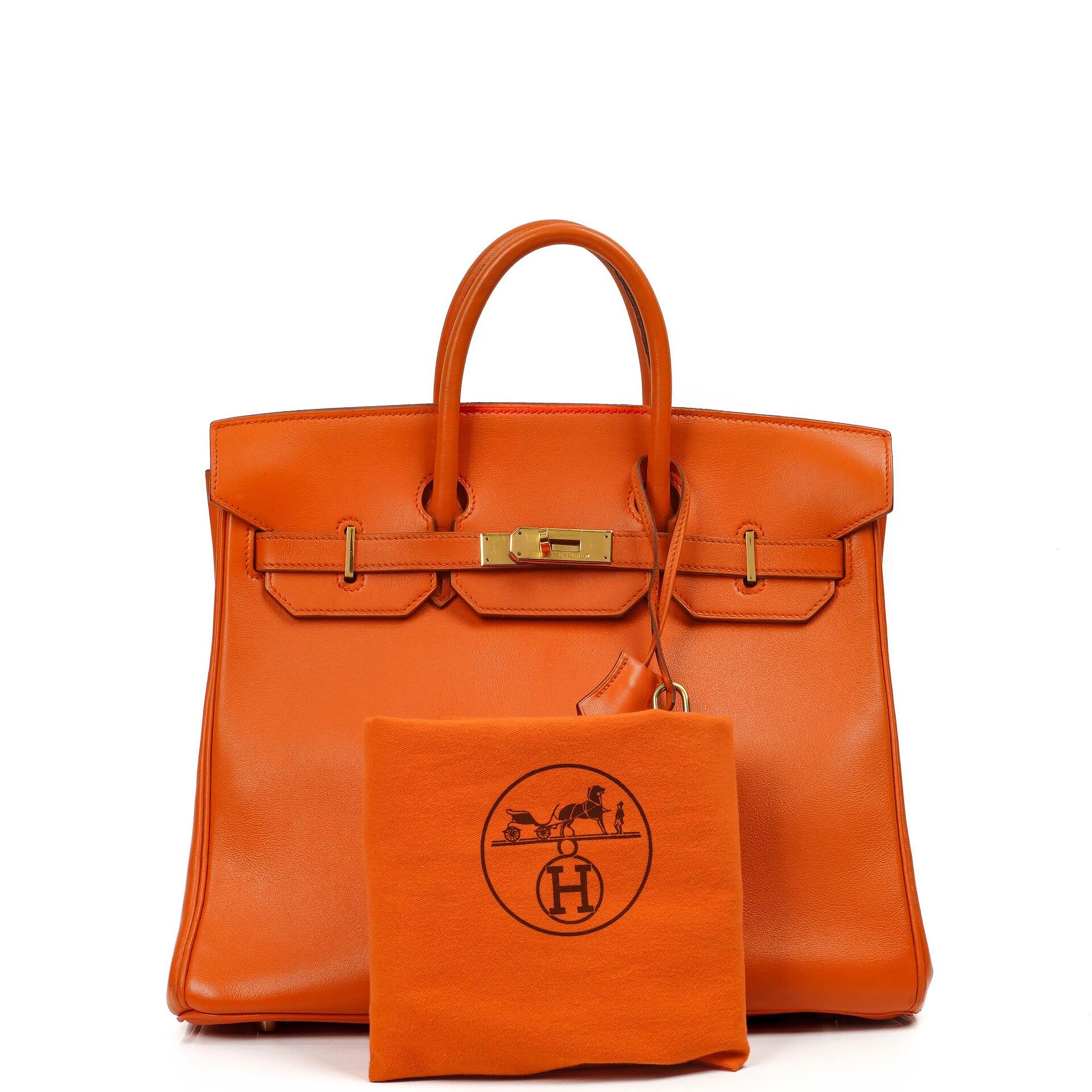 Hermes HAC Birkin 32 Swift Leder Orange mit Gold Hardware
