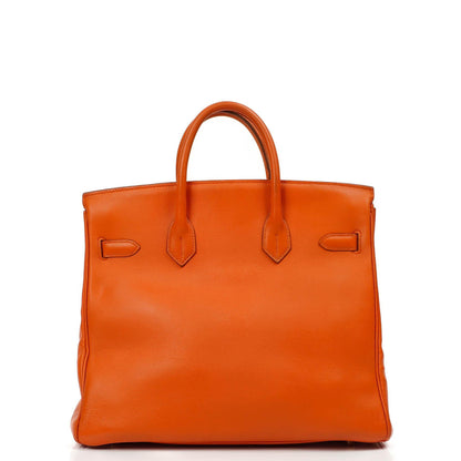 Hermes HAC Birkin 32 Swift Leder Orange mit Gold Hardware