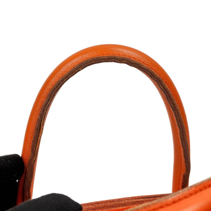 Hermes HAC Birkin 32 Swift Leder Orange mit Gold Hardware
