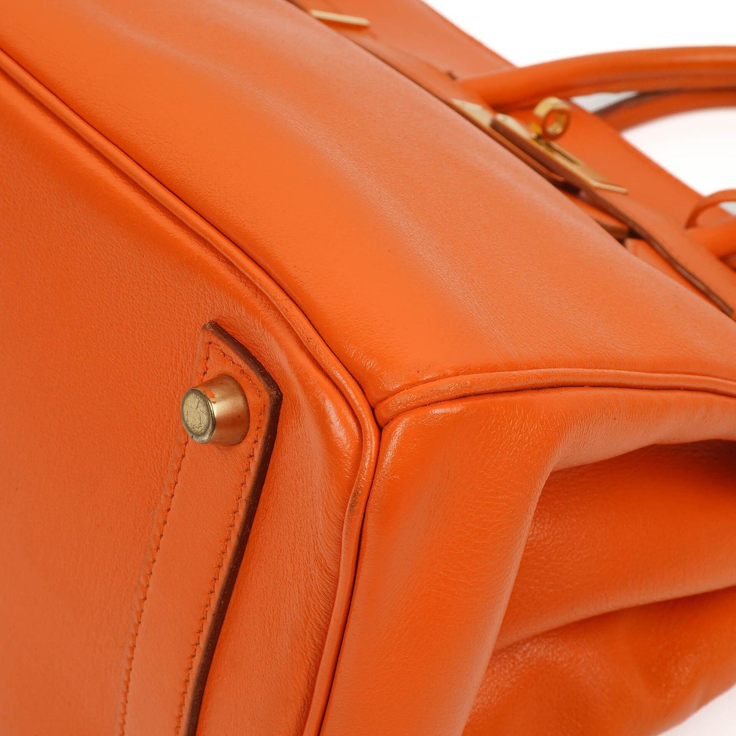 Hermes HAC Birkin 32 Swift Leder Orange mit Gold Hardware