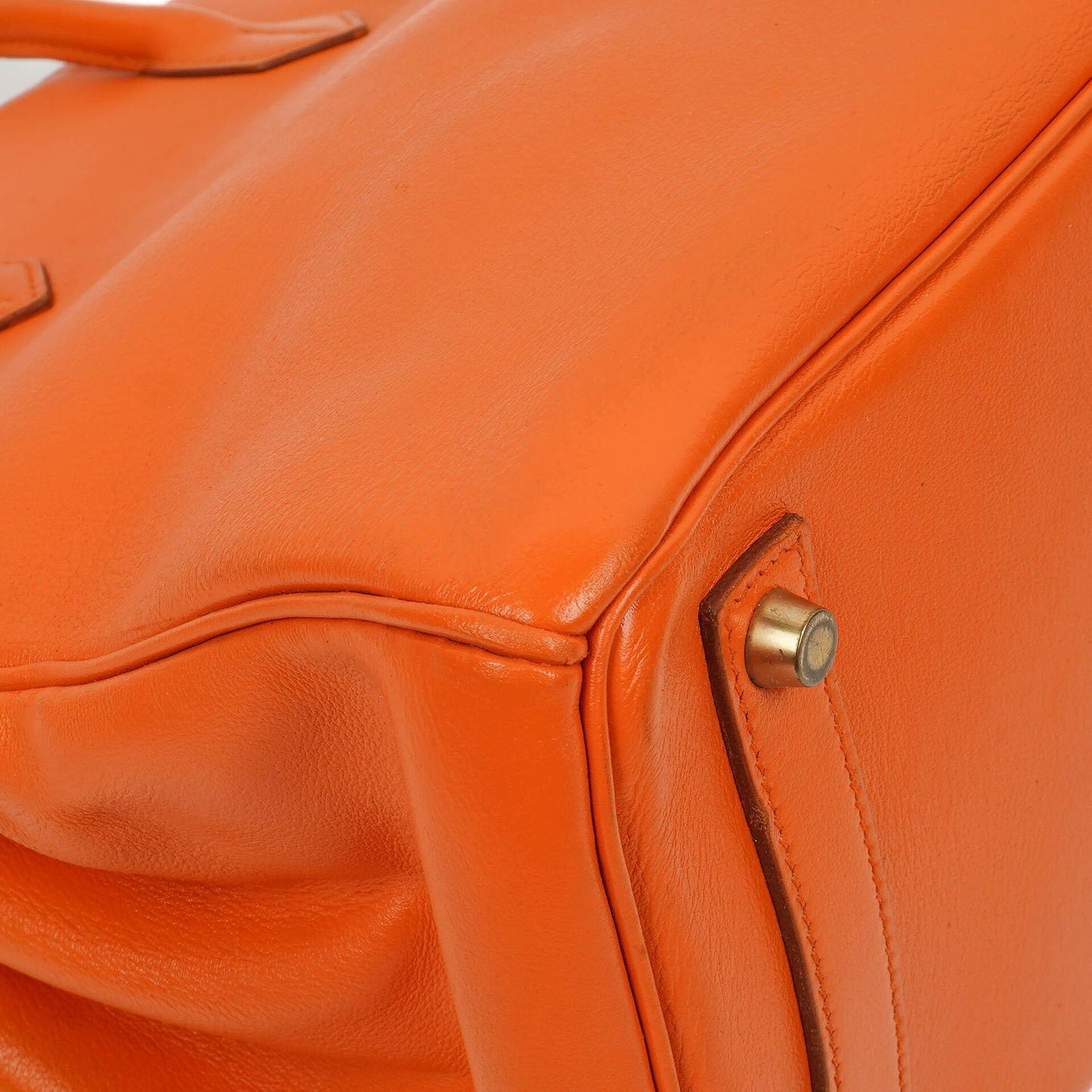 Hermes HAC Birkin 32 Swift Leder Orange mit Gold Hardware