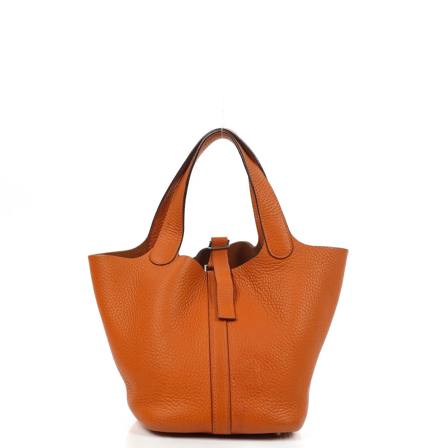 Hermès Picotin 18 PM Bucket Tasche aus orangefarbenem Taurillon Clemence