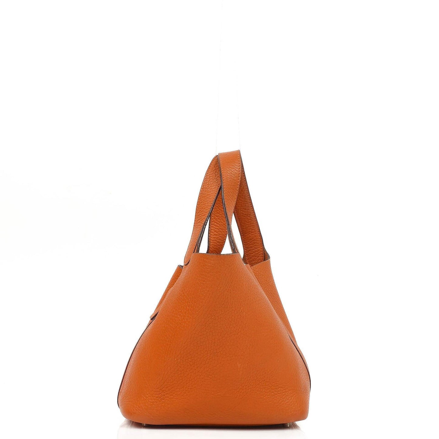 Hermès Picotin 18 PM Bucket Tasche aus orangefarbenem Taurillon Clemence