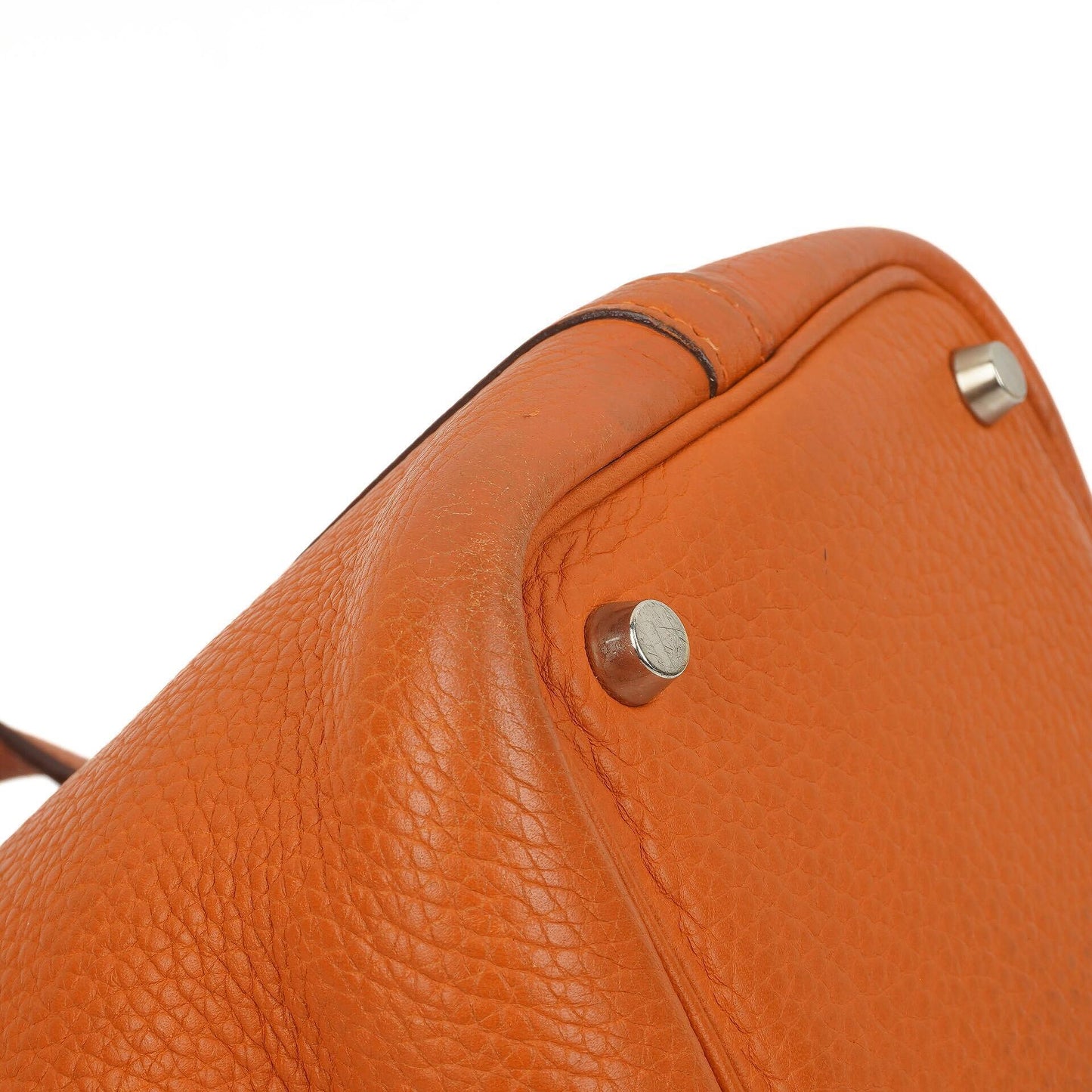 Hermès Picotin 18 PM Bucket Tasche aus orangefarbenem Taurillon Clemence