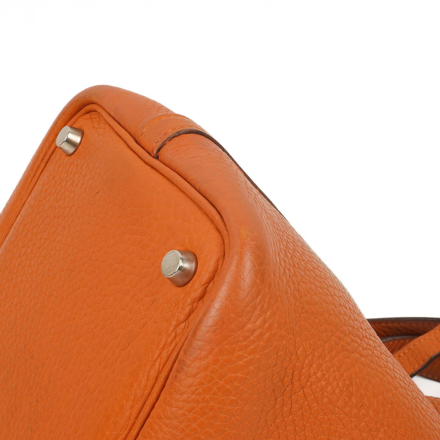 Hermès Picotin 18 PM Bucket Tasche aus orangefarbenem Taurillon Clemence