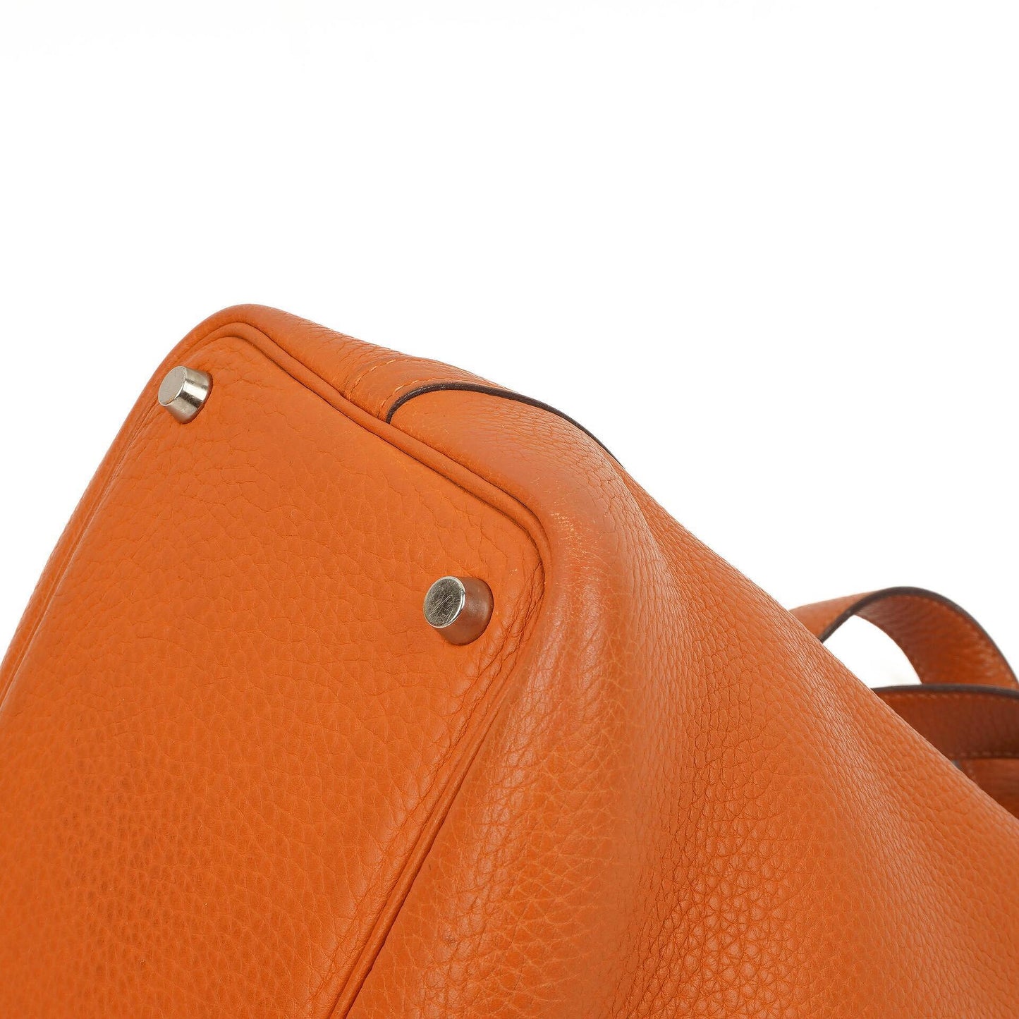 Hermès Picotin 18 PM Bucket Tasche aus orangefarbenem Taurillon Clemence