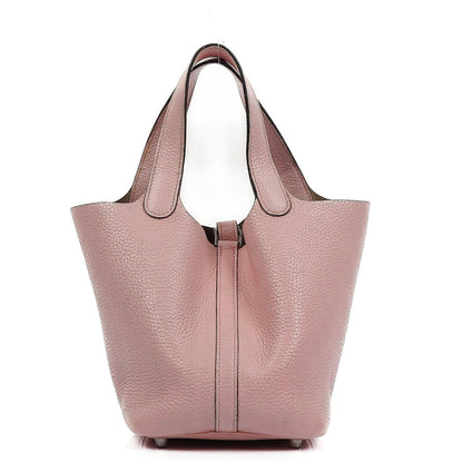 Hermès Picotin 18 aus Rose Sakura Taurillon Clemence mit Palladium-Hardware