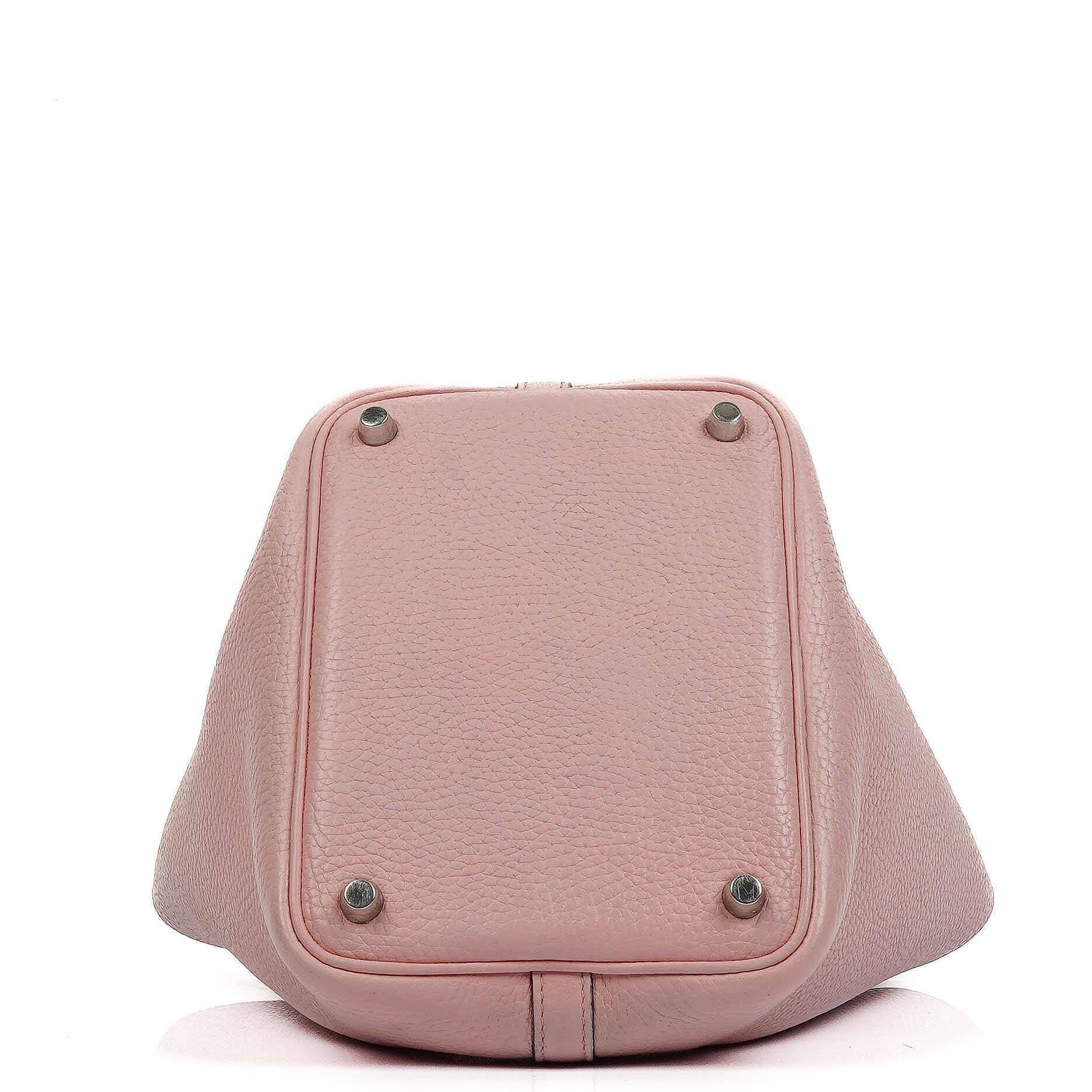 Hermès Picotin 18 aus Rose Sakura Taurillon Clemence mit Palladium-Hardware
