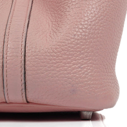 Hermès Picotin 18 aus Rose Sakura Taurillon Clemence mit Palladium-Hardware