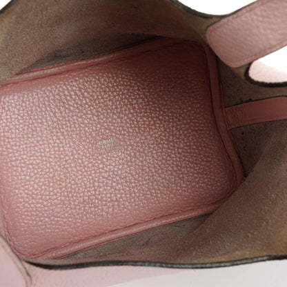 Hermès Picotin 18 aus Rose Sakura Taurillon Clemence mit Palladium-Hardware