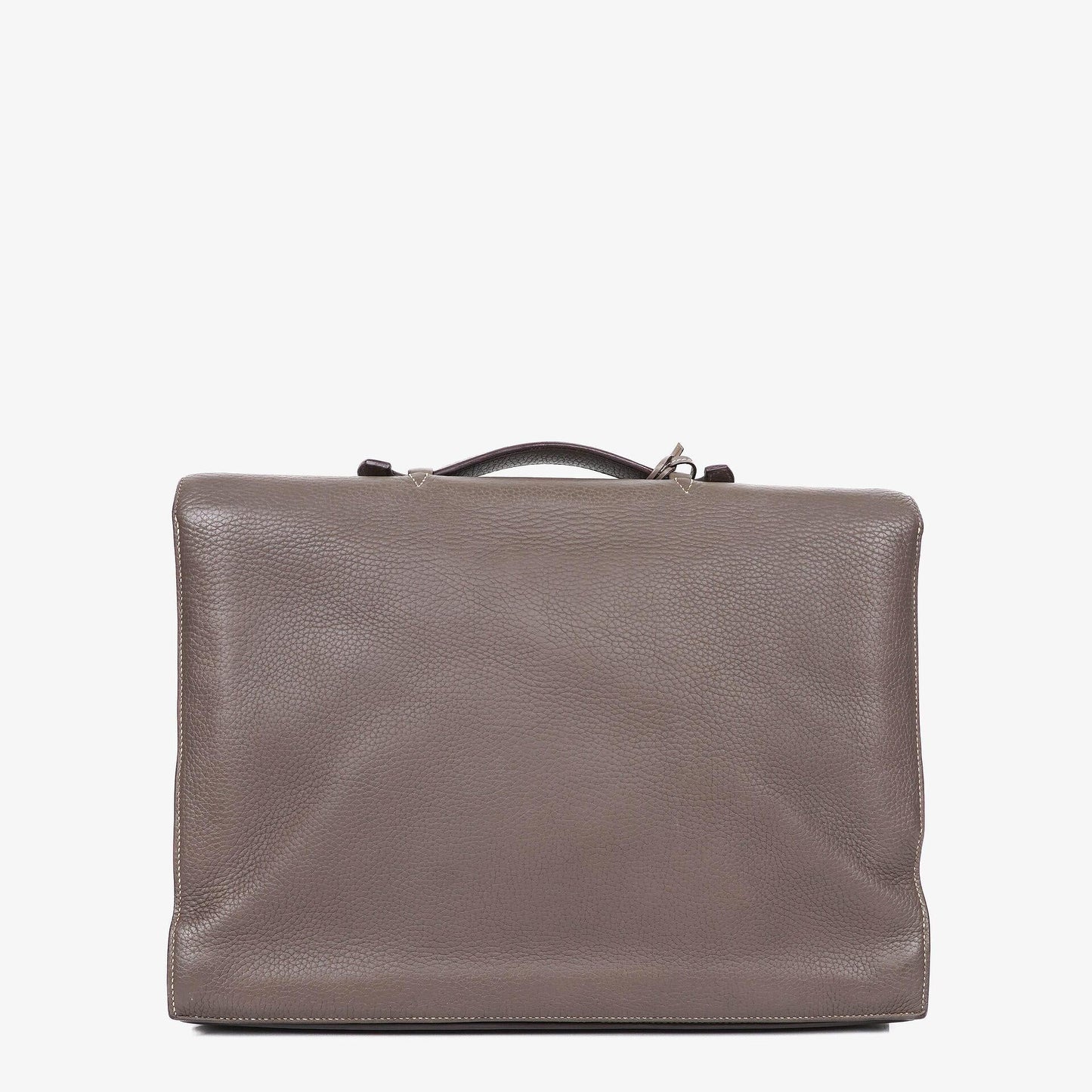 Hermès Sac à Dépêches 38 cm Aktentasche aus Clemence-Leder in Gris Tourterelle mit palladiumbeschichteter Hardware
