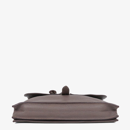 Hermès Sac à Dépêches 38 cm Aktentasche aus Clemence-Leder in Gris Tourterelle mit palladiumbeschichteter Hardware