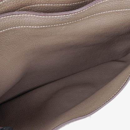 Hermès Sac à Dépêches 38 cm Aktentasche aus Clemence-Leder in Gris Tourterelle mit palladiumbeschichteter Hardware