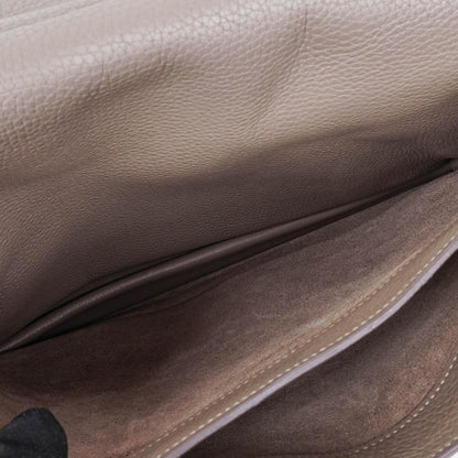 Hermès Sac à Dépêches 38 cm Aktentasche aus Clemence-Leder in Gris Tourterelle mit palladiumbeschichteter Hardware