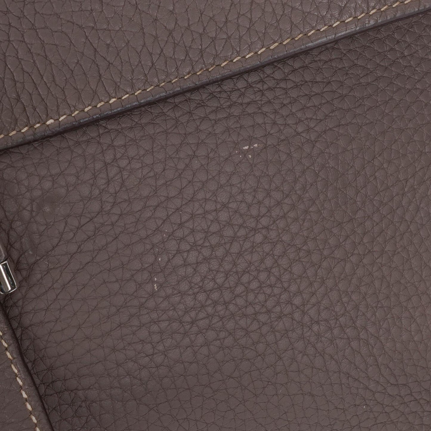 Hermès Sac à Dépêches 38 cm Aktentasche aus Clemence-Leder in Gris Tourterelle mit palladiumbeschichteter Hardware