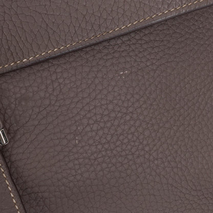 Hermès Sac à Dépêches 38 cm Aktentasche aus Clemence-Leder in Gris Tourterelle mit palladiumbeschichteter Hardware