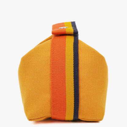 Hermès kleine Bride-A-Brac Pouch aus ockerfarbenem Canvas