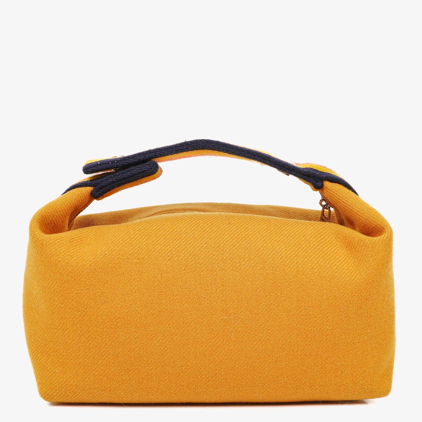 Hermès kleine Bride-A-Brac Pouch aus ockerfarbenem Canvas