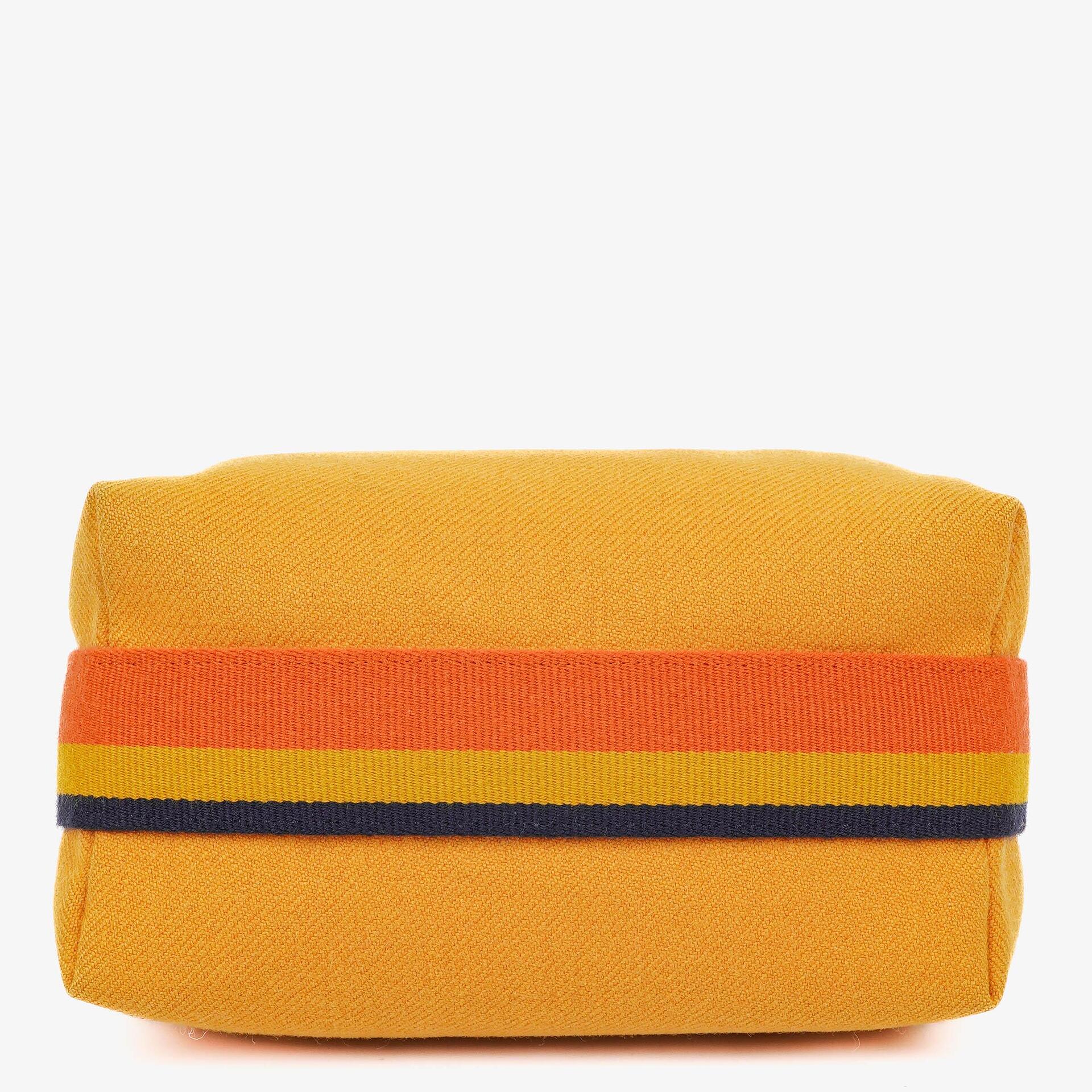 Hermès kleine Bride-A-Brac Pouch aus ockerfarbenem Canvas