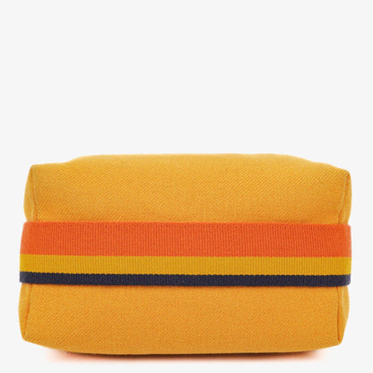 Hermès kleine Bride-A-Brac Pouch aus ockerfarbenem Canvas