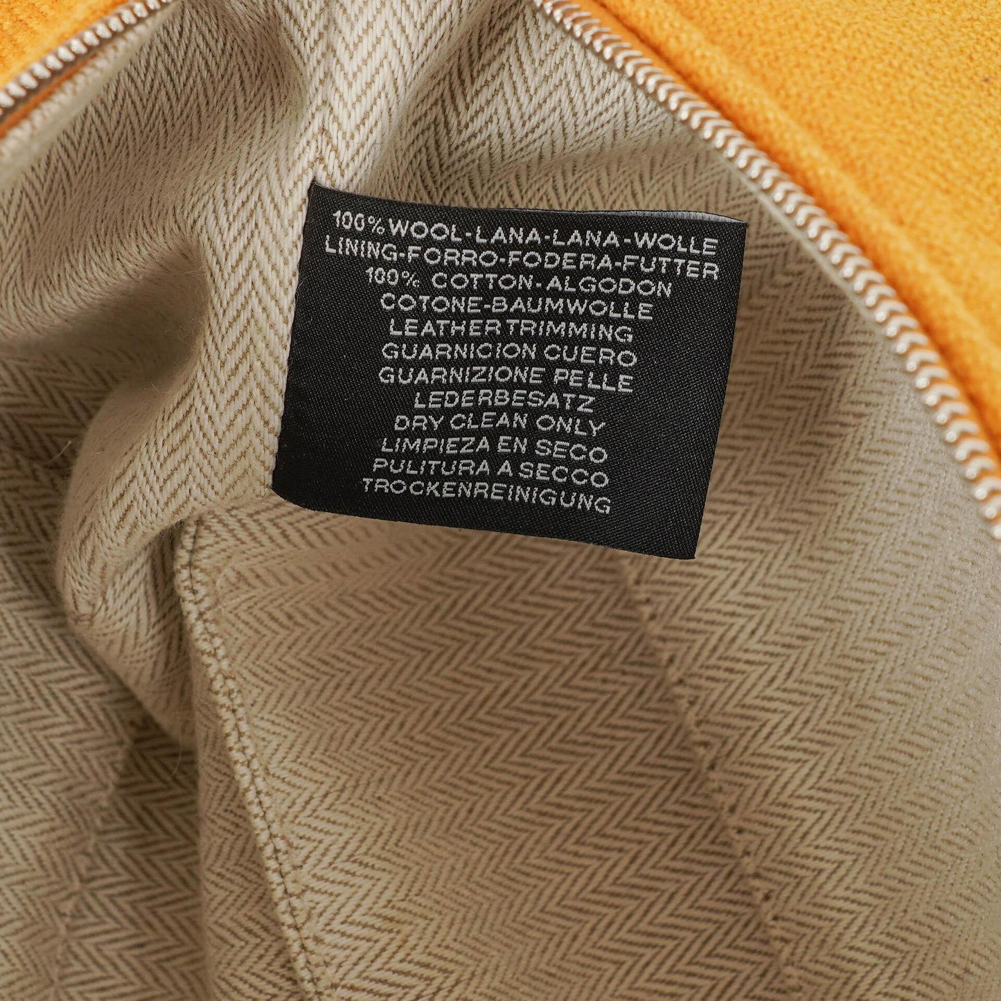 Hermès kleine Bride-A-Brac Pouch aus ockerfarbenem Canvas