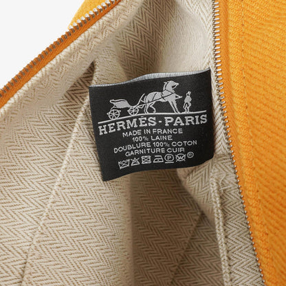 Hermès kleine Bride-A-Brac Pouch aus ockerfarbenem Canvas