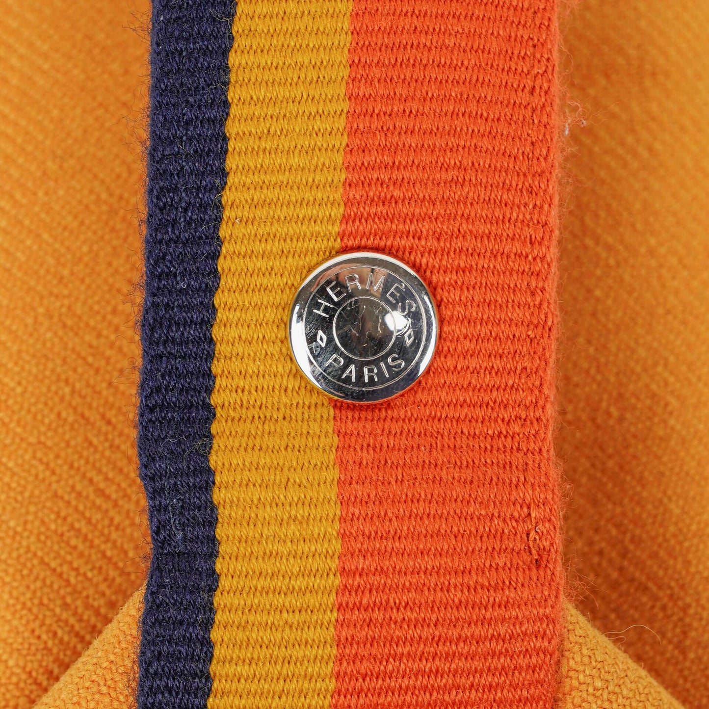 Hermès kleine Bride-A-Brac Pouch aus ockerfarbenem Canvas