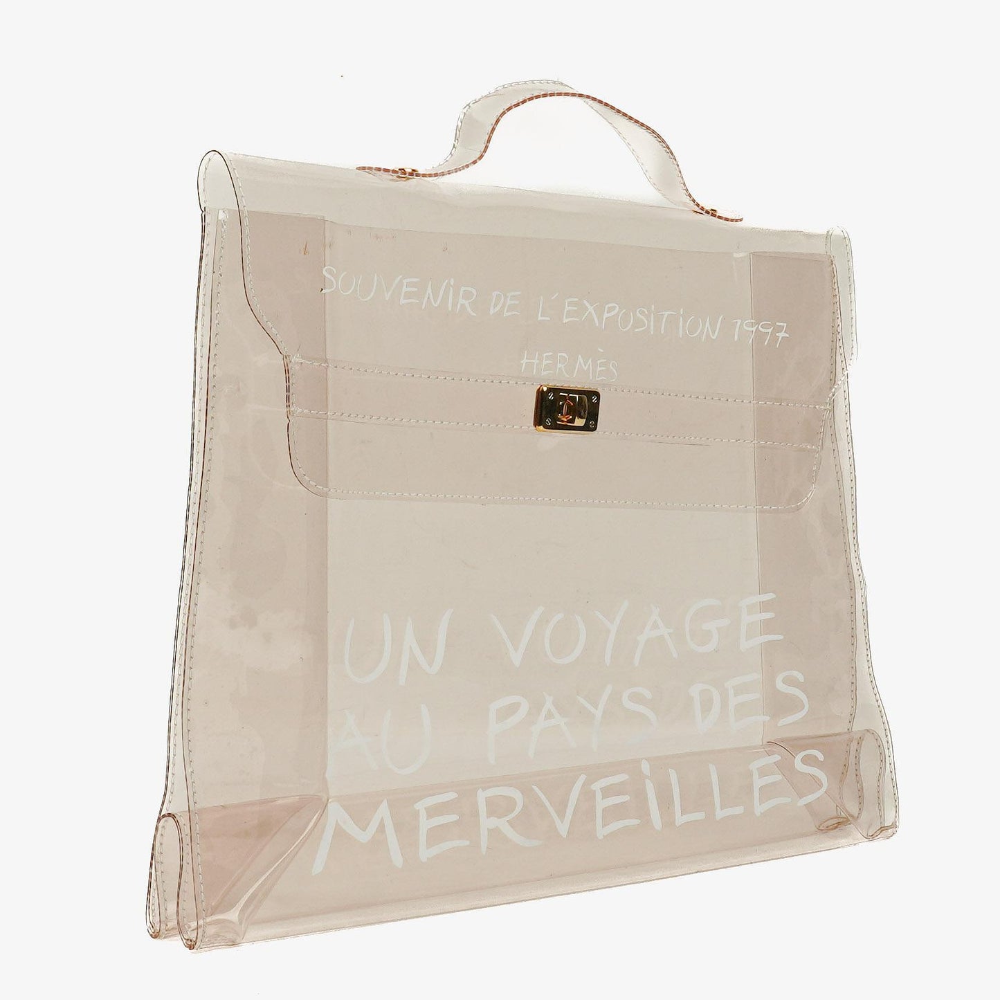Hermès Souvenir De L'Exposition Kelly Tasche aus transparentem Vinyl