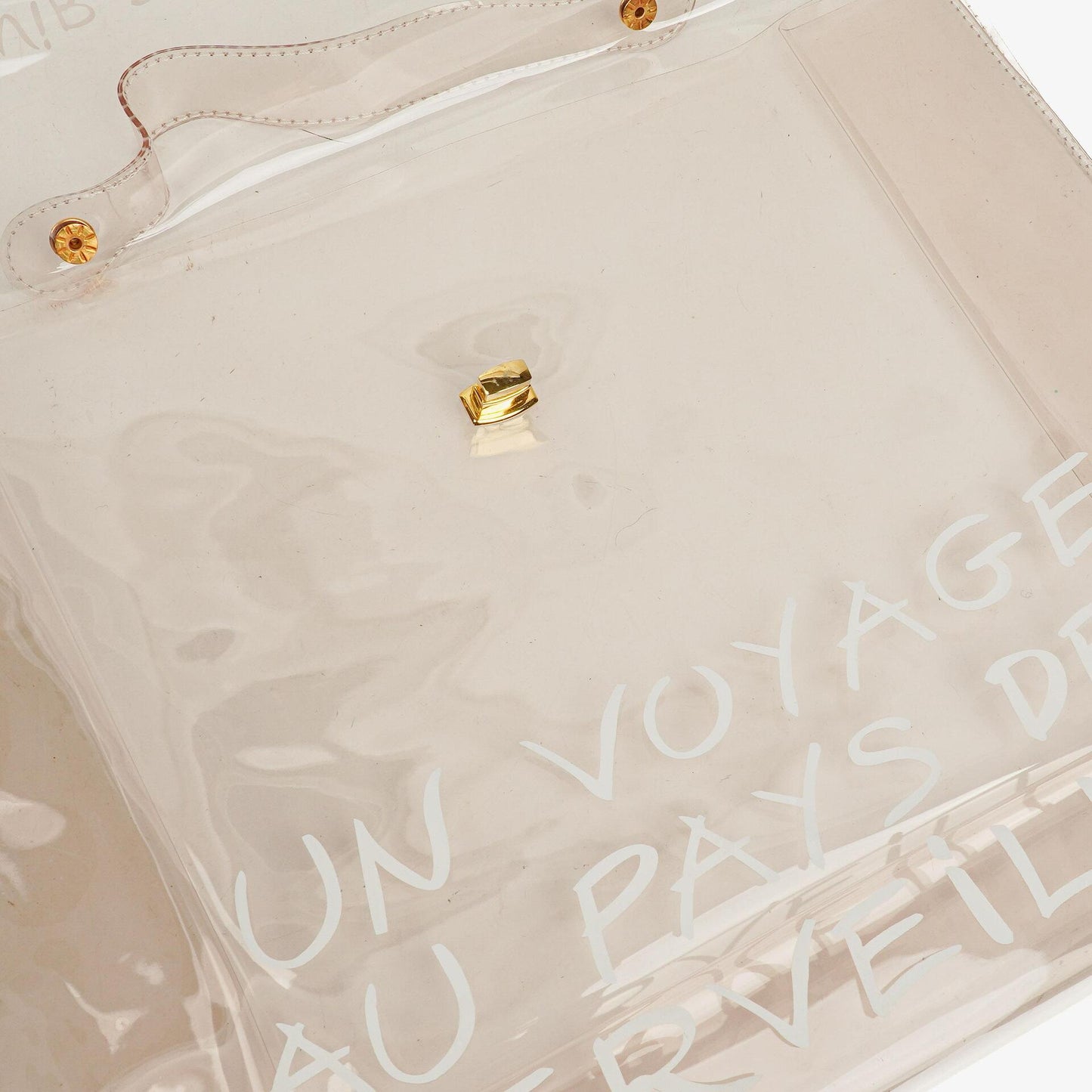 Hermès Souvenir De L'Exposition Kelly Tasche aus transparentem Vinyl