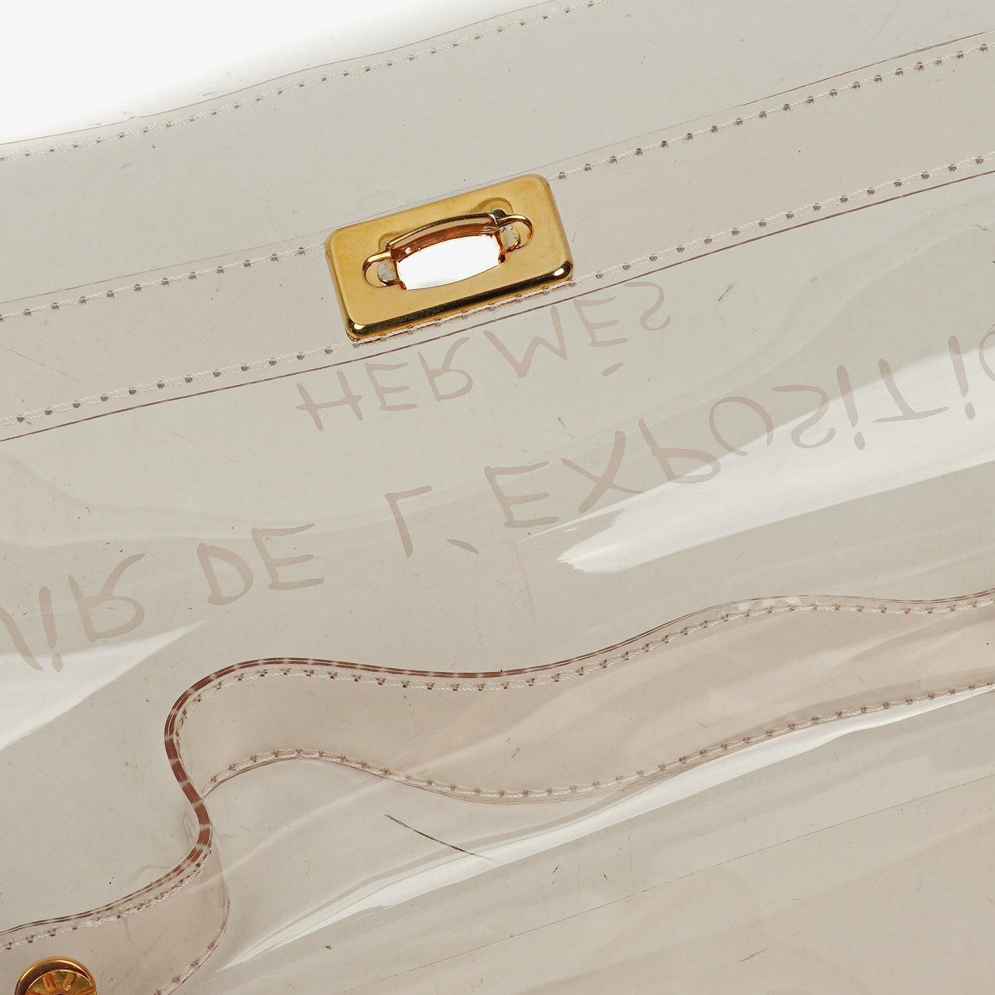 Hermès Souvenir De L'Exposition Kelly Tasche aus transparentem Vinyl