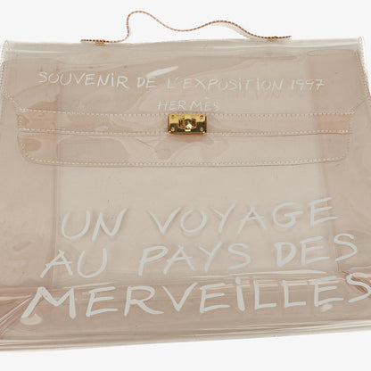 Hermès Souvenir De L'Exposition Kelly Tasche aus transparentem Vinyl
