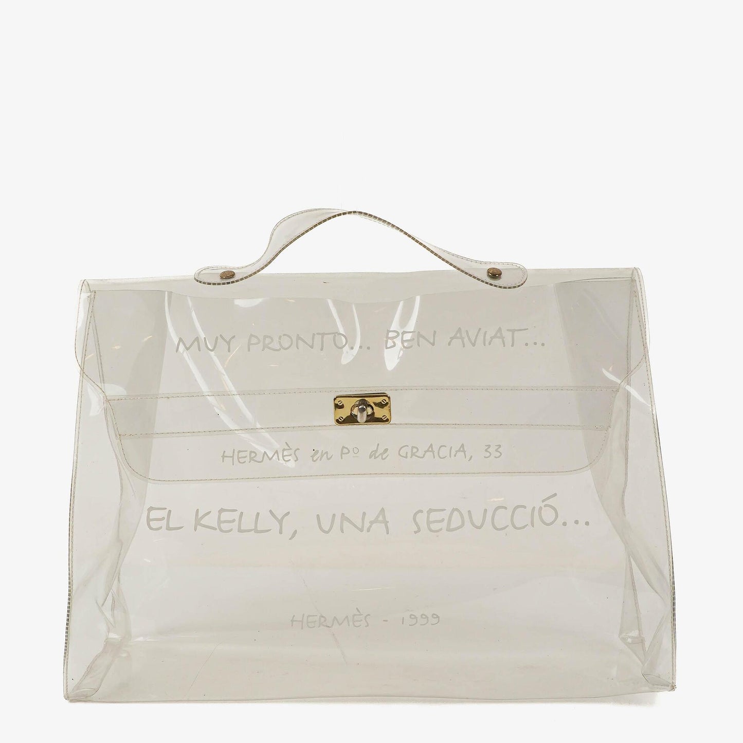 Hermès Souvenir De L'Exposition Kelly Tasche aus transparentem Vinyl
