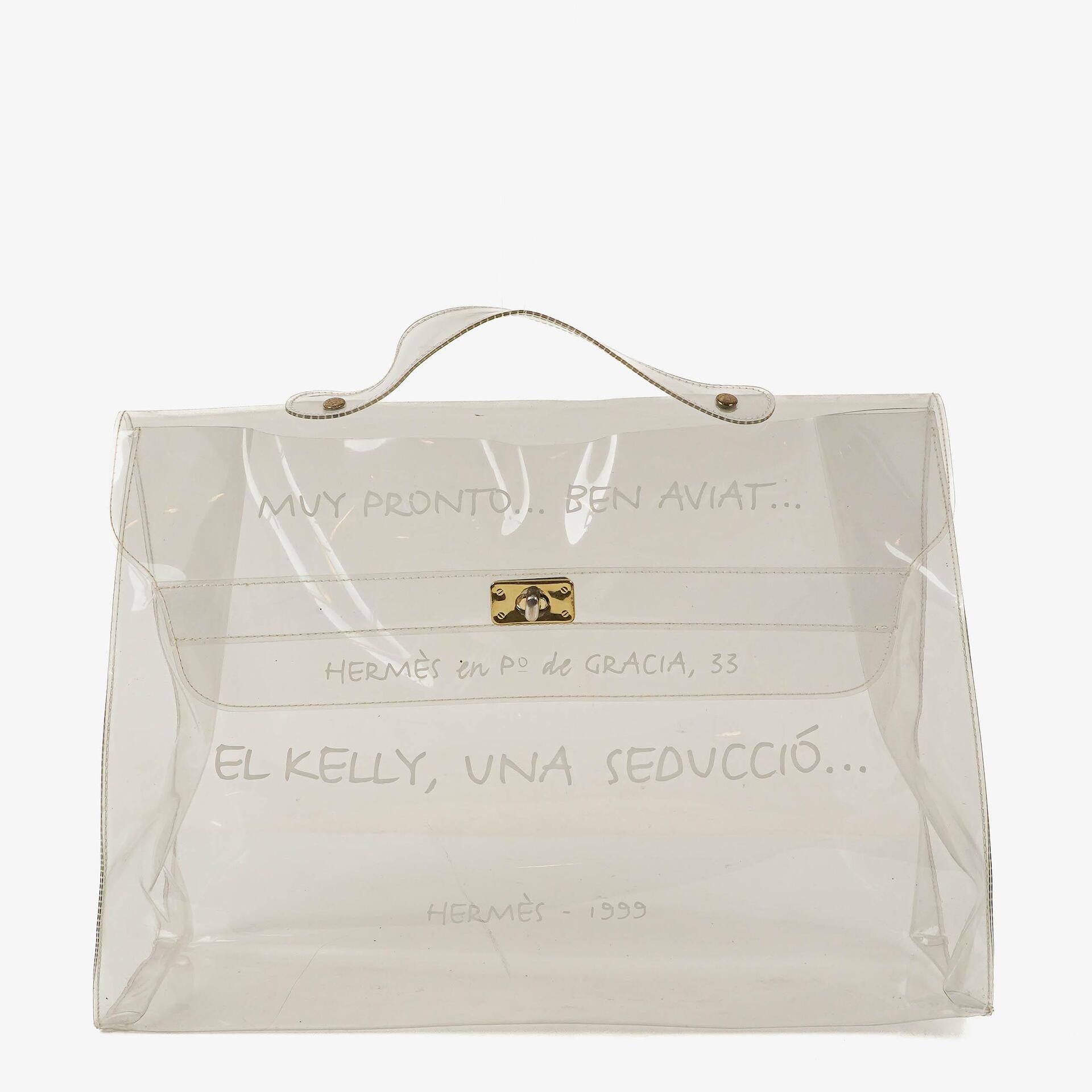 Hermès Souvenir De L'Exposition Kelly Tasche aus transparentem Vinyl