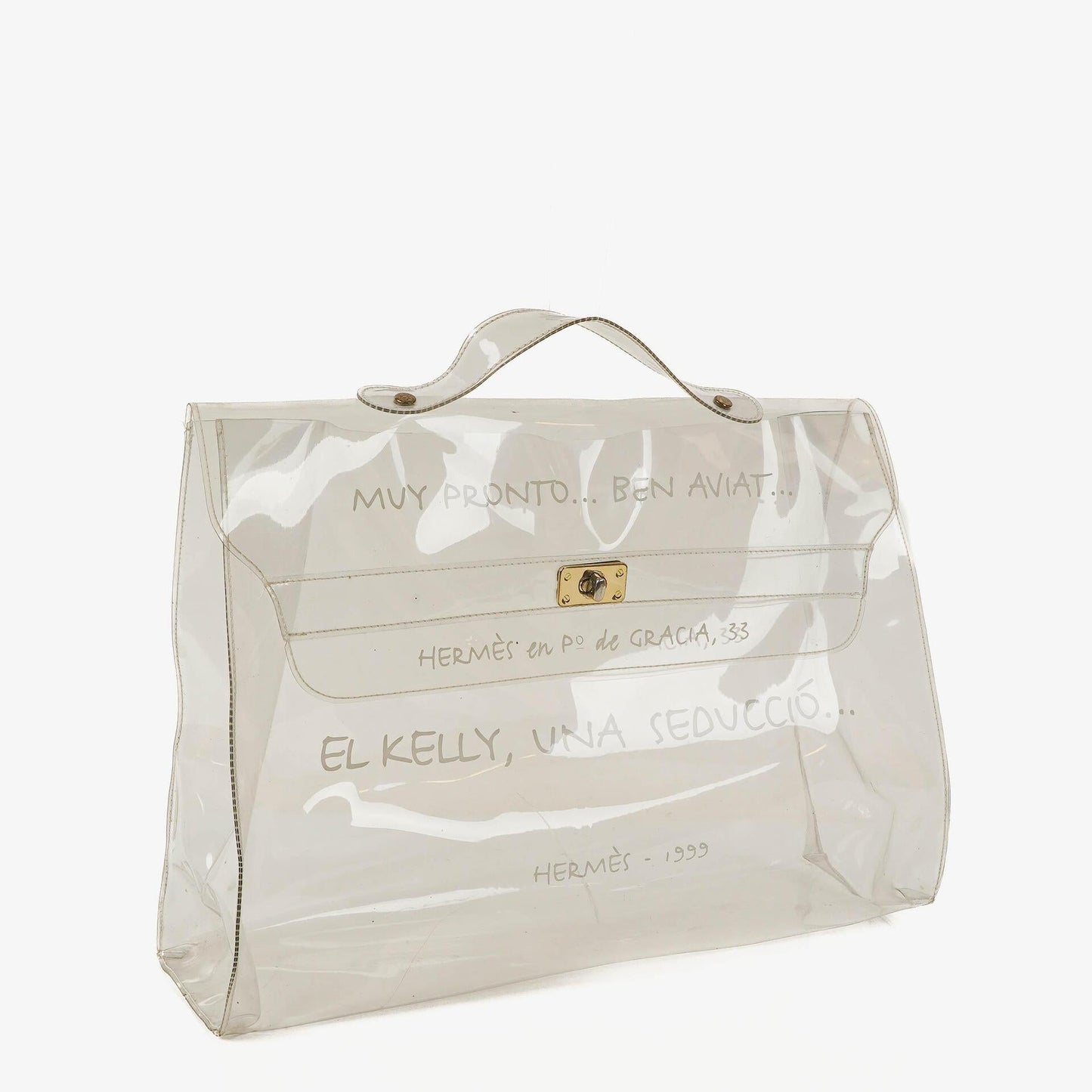 Hermès Souvenir De L'Exposition Kelly Tasche aus transparentem Vinyl
