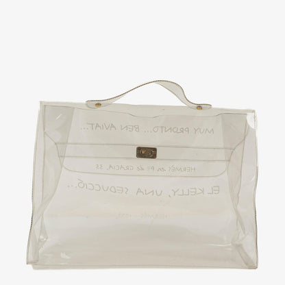 Hermès Souvenir De L'Exposition Kelly Tasche aus transparentem Vinyl