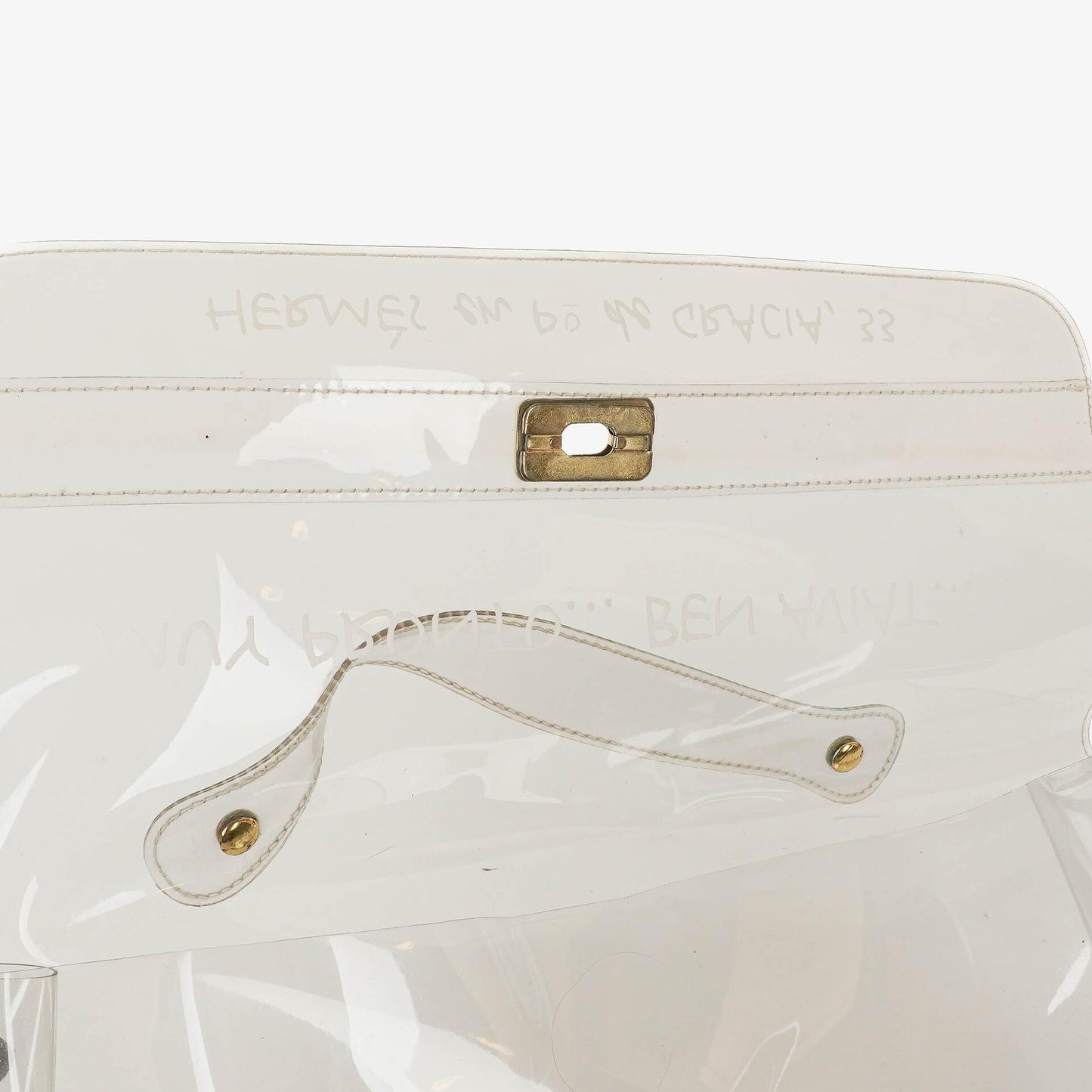 Hermès Souvenir De L'Exposition Kelly Tasche aus transparentem Vinyl