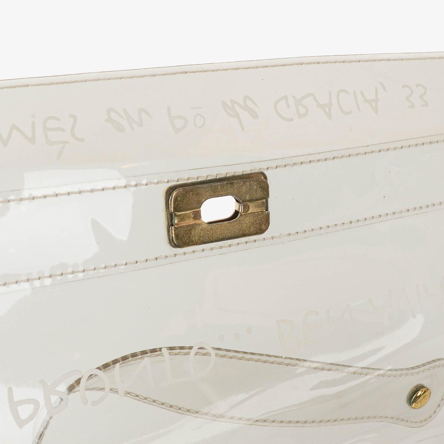 Hermès Souvenir De L'Exposition Kelly Tasche aus transparentem Vinyl
