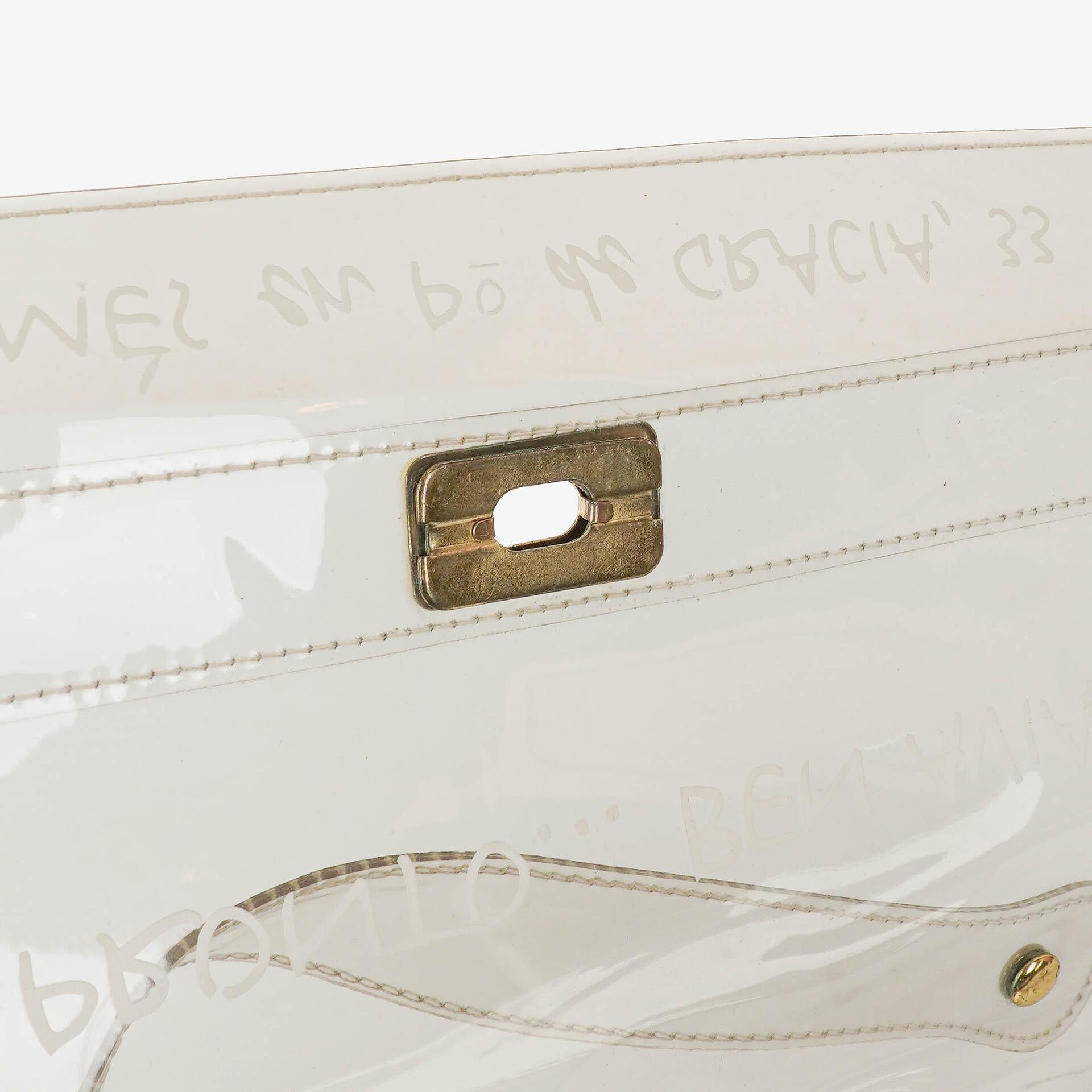Hermès Souvenir De L'Exposition Kelly Tasche aus transparentem Vinyl